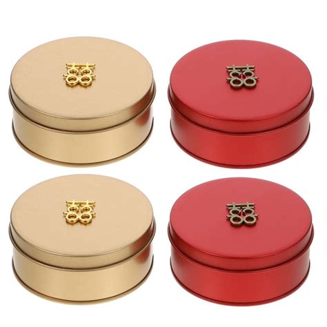 4 Pcs Candy Tins Wedding Candies Cases T Packaging Tins Candy