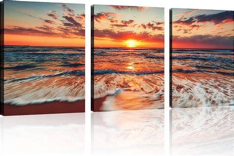 Amazon Tutubeer Pcs Picture Of The Beach Ocean Pictures Blue Sea