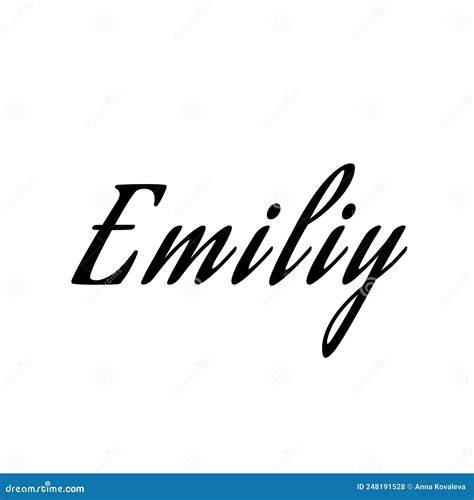 The Female Name is Emiliy. Background with the Inscription - Emiliy. a ...