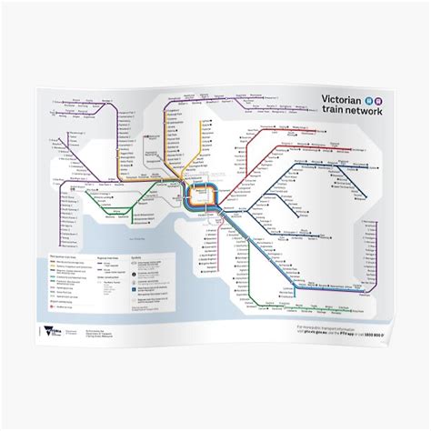 "Victoria Train Map" Poster for Sale by UnderOneSky | Redbubble