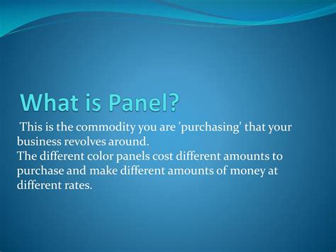 panels    works powerpoint