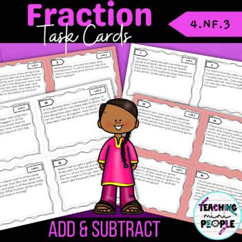 Add And Subtract Fraction Task Cards Like Denominators TPT