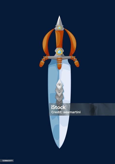 Magical Broadsword Fantasy Short Sword Or Knife Stock Illustration