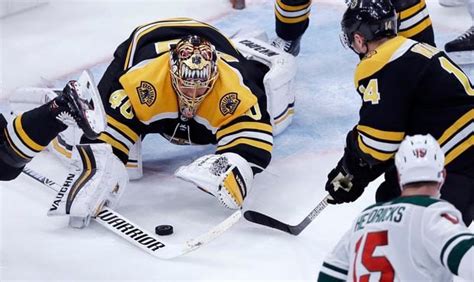 Tuukka Rask Boston Bruins Shut Out Minnesota Wild 4 0