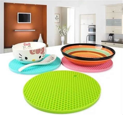 Multicolor Round Heat Resistant Silicone Hot Mat Size Cm X Cm X Cm At Rs Piece