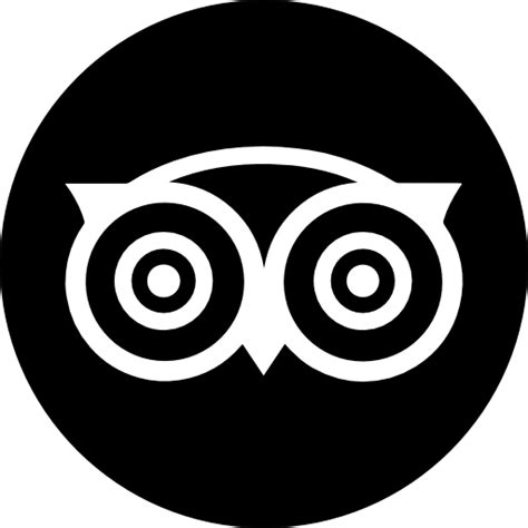 Black Advisor Trip Tripadvisor Icon Png Transparent Background Free