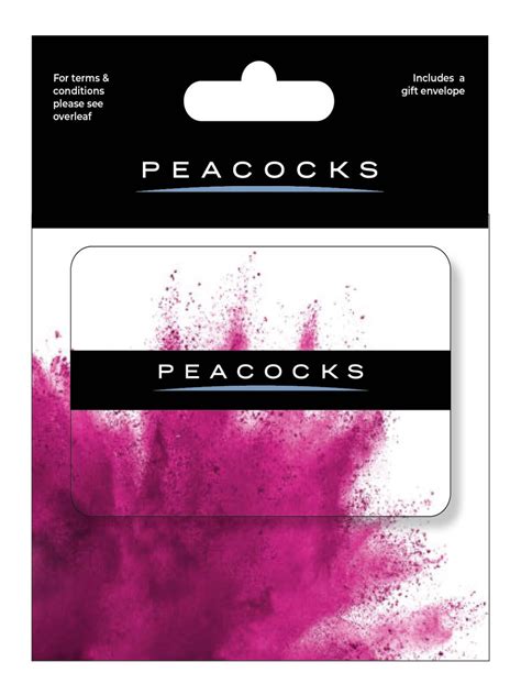 peacocks gift card