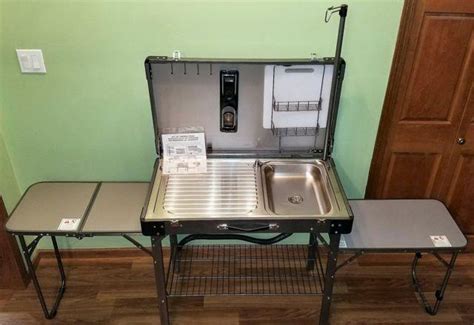 Deluxe Portable Fold Up Camping Kitchen Sink Table For Sale In Fdl