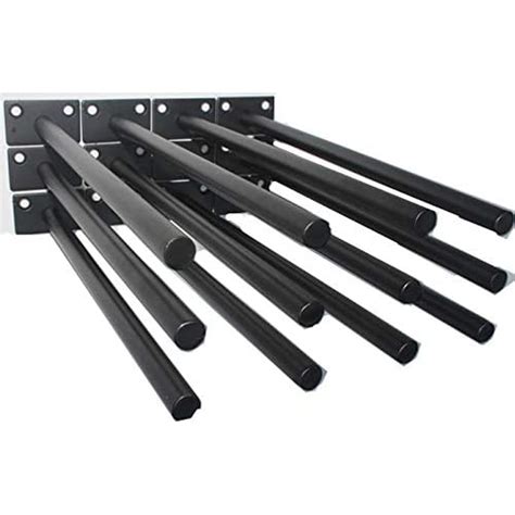 Buy 12 Pcs 10 Black Solid Steel Floating Shelf Bracket Blind Shelf