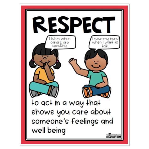 1st And 2nd Grade Social Emotional Learning Respect Unit Poster