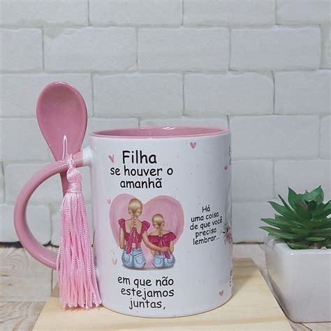 Arte Caneca Para Filha - Arte Avulsa digital para caneca se houver o amanha filha loira ...
