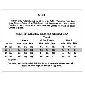 S Flapper Drop Waist Pussy Bow Dress Pdf Sewing Pattern Etsy