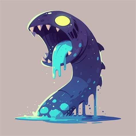Premium Vector | Hagfish Slithering Through the Mud