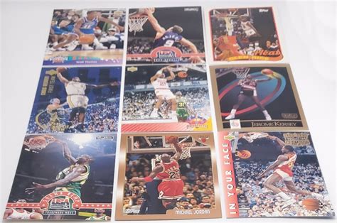 80s 90s Nba Legends 9 Trading Cards Lot Ft Michael Jordan Wilkins Kemp