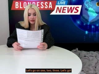 Blondessa Works In Television Even Here She Can Fuck Pornhub
