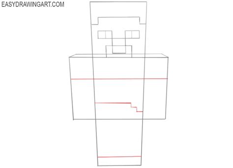 How To Draw Steve From Minecraft Easy Drawing Art