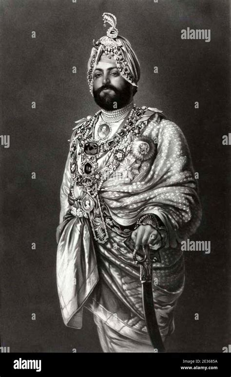 Maharajah Duleep Singh Dressed For A State Function C 1875 Stock