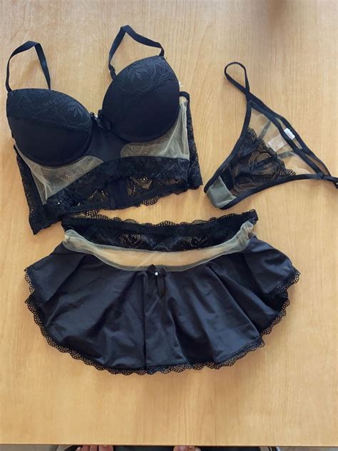 Conjunto De Langerie Sexy Lingerie Feminina Donna Dolce Nunca Usado Enjoei