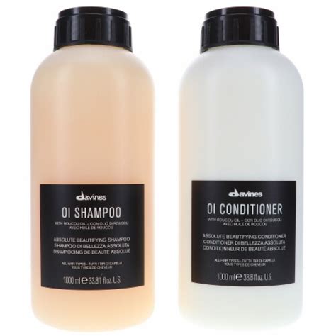 Davines OI Shampoo 33.8 oz & OI Conditioner 33.8 oz Combo Pack, 67.6 oz ...