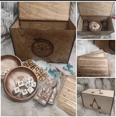 Complete Personalized Orlog Game Set | Custom Table Top Game | Norse ...