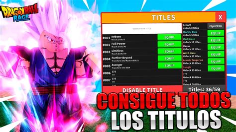 CONSIGUE TODOS LOS TÍTULOS DE DRAGON BALL RAGE 2024 ROBLOX