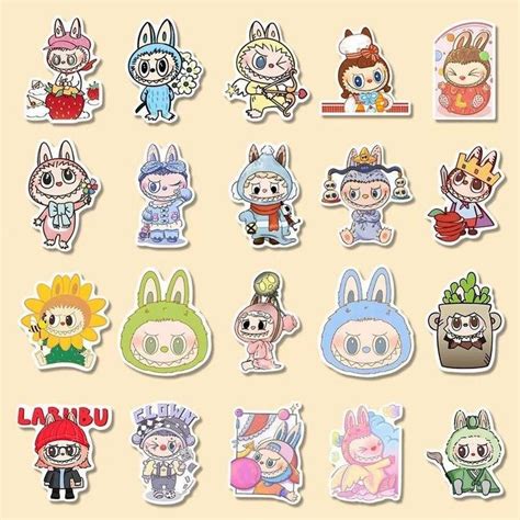 80pcs Cute Monster Labubu Stickers Funny Lububu Peripheral Decals For ...