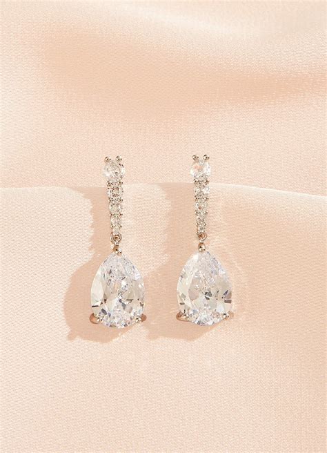 Vintage Rhinestone Drop Earrings Azazie