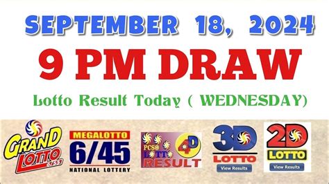 Lotto Result Today Pm Draw September D Swertres