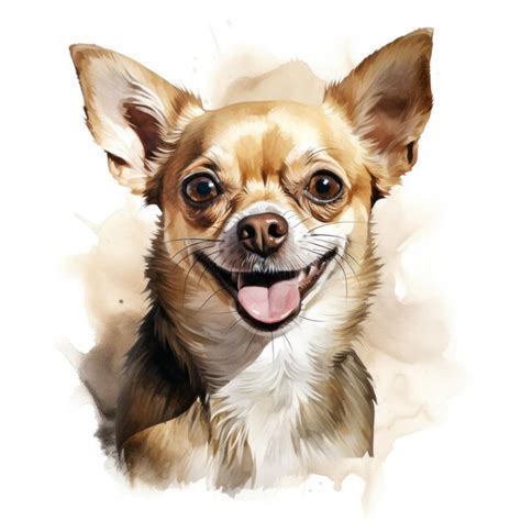 Premium AI Image | Cute dog portrait in style of watercolor painting ...