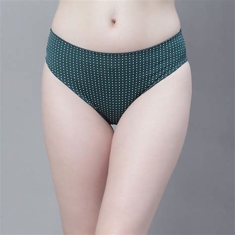 Buy PrettyCat Mid Waist Polka Dot Print Bikini Panty In Polyester Online