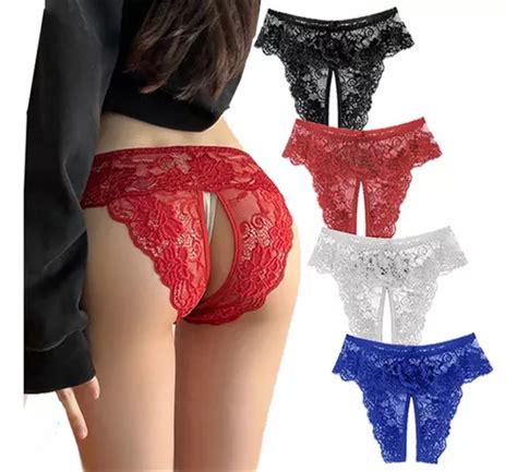 Calcinha Lingerie Sexy Feminina Abertura Na Virilha D Parcelamento Sem Juros