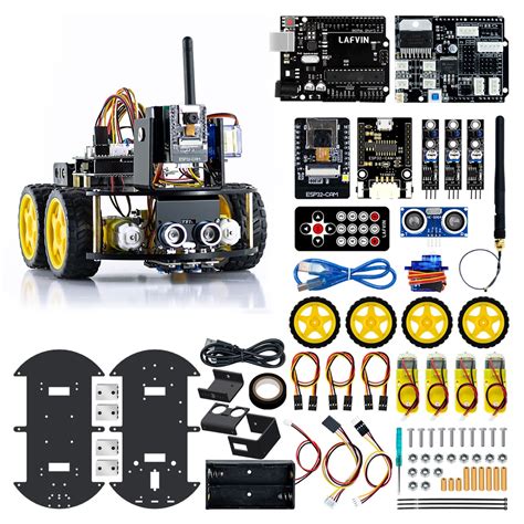 LAFVIN UNO R3 Projeto Kit De Carro Robô Inteligente ESP32 WIFI Robótico