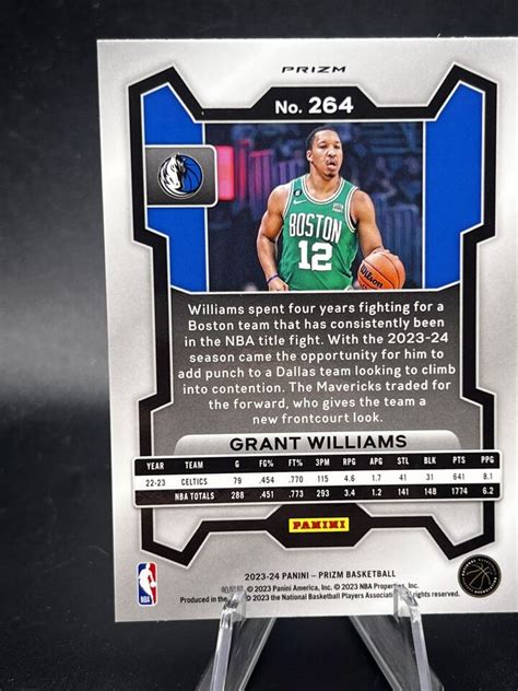 2023 24 Panini Prizm 264 Grant Williams Pink Ice Prizm Boston Celtics