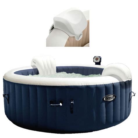 Intex E Pure Spa Person Inflatable Heated Hot Tub With Soft Foam Headrest For Sale From