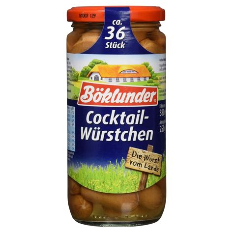 Böklunder Cocktail Würstchen in Eigenhaut ca 36 Stück 250 g Amazon