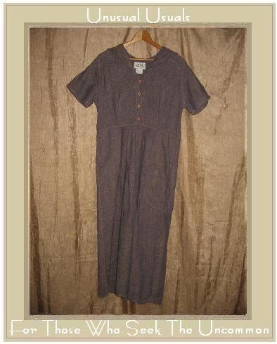 Flax Purple Textured Linen Dress Jeanne Engelhart Small S