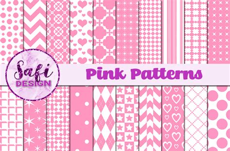 pink patterns graphic  safi designs creative fabrica