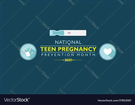 National Teen Pregnancy Prevention Month Observed Vector Image