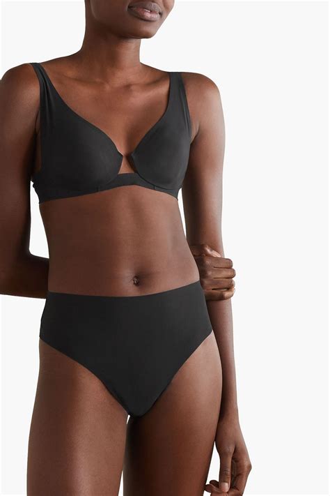 Skims Naked Stretch Mesh Underwired Plunge Bra The Outnet