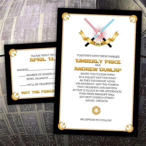 Custom "Force Of Love" Star Wars-Inspired Wedding Invitations #2345262 - Weddbook