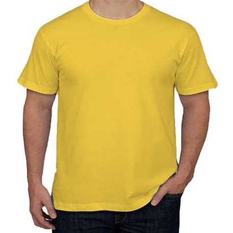 Cotton Half Sleeve Men Yellow Plain T Shirt Size S Xxl At Rs 250 In Ahmedabad