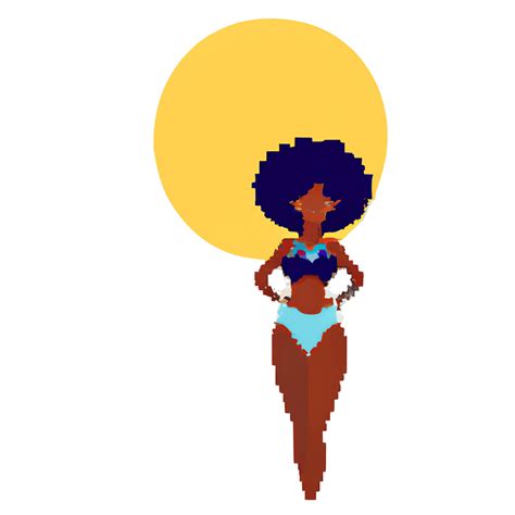 Bikini intégral Afro Girl Pixel Art Creative Fabrica
