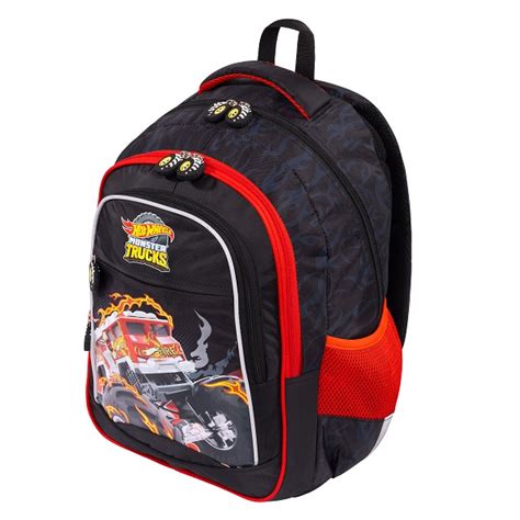 Hot Wheels ergonomikus iskolatáska Monster Trucks Gyerekajándék