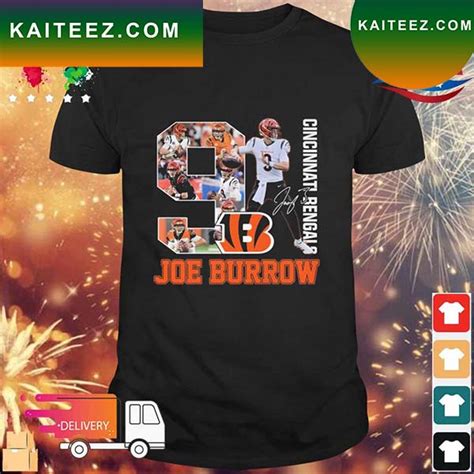 Cincinnati Bengals Joe Burrow Signature T Shirt Kaiteez