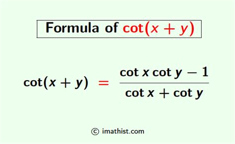 Cotxy Formula Proof Cotab Formula Imath