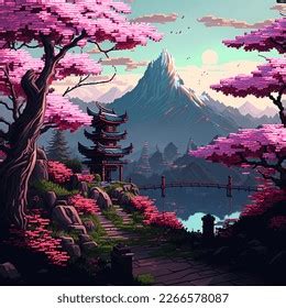 Hand Made Pixel Art Landscapes Stock Illustration 2266578087 | Shutterstock