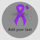 Hodgkin S Lymphoma Violet Ribbon Classic Round Sticker Zazzle