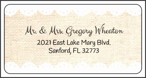 8 Free Wedding Address Label Template - SampleTemplatess - SampleTemplatess