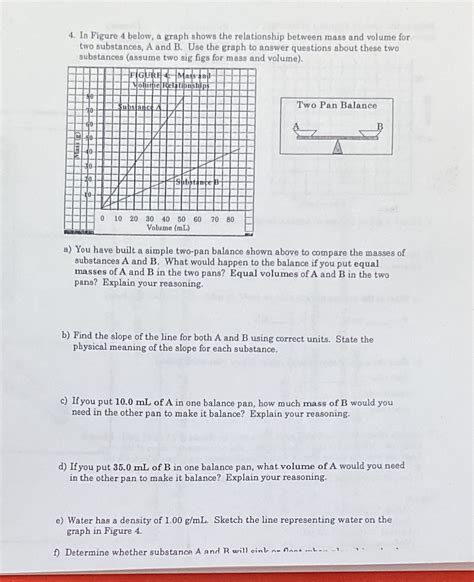 [solved] 4 In Figure 4 Below A Graph Shows The Relationship Between Mass Course Hero