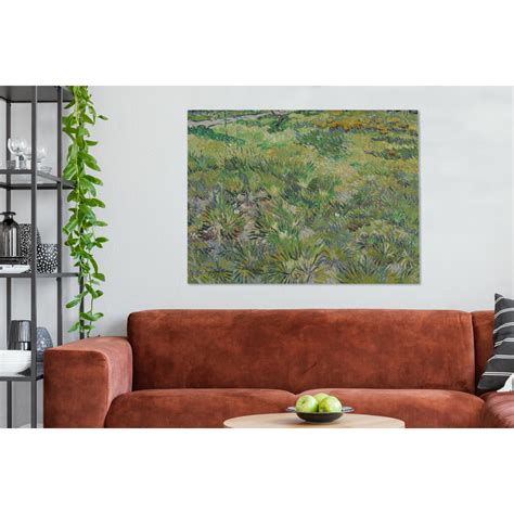 MuchoWow Tableau Sur Toile Champ D Herbe Avec Des Fleurs Et Des